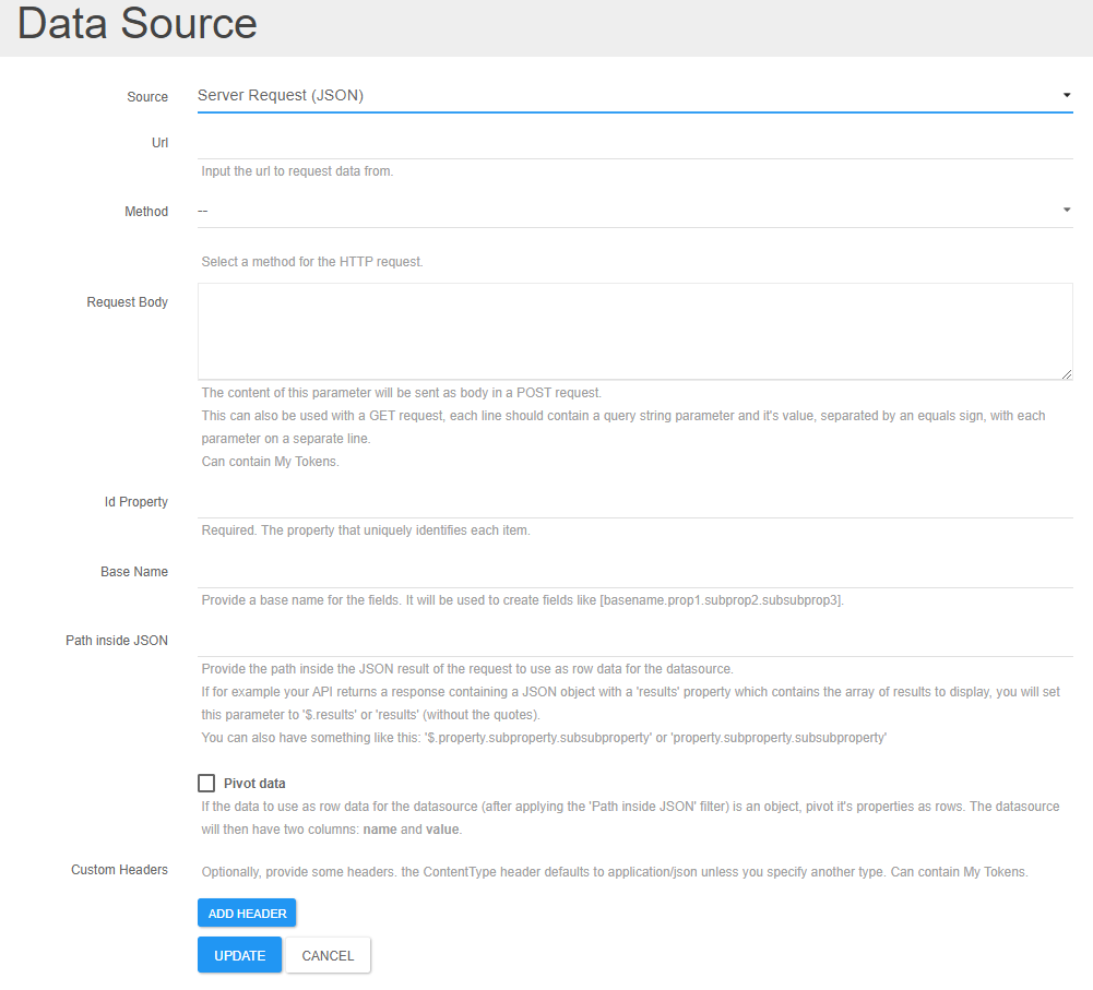 Data source fields | DNN Sharp Documentation Center