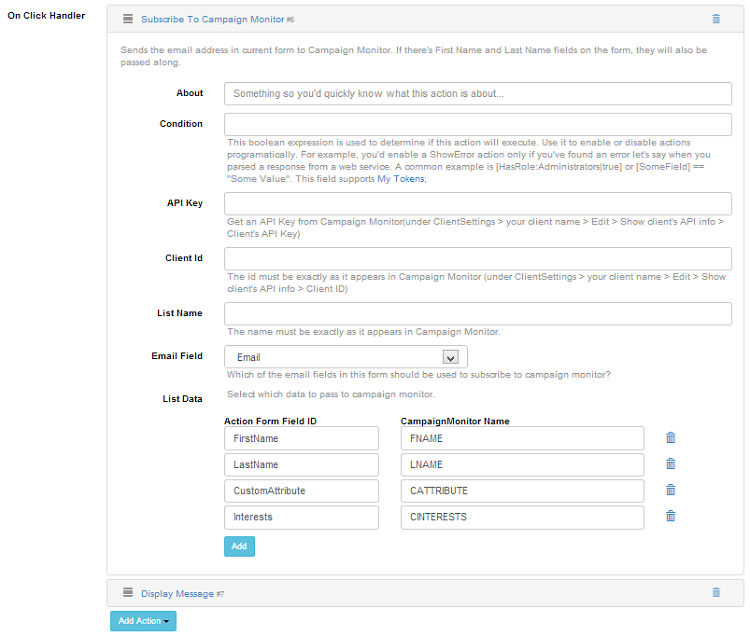 Campaign Monitor Settings